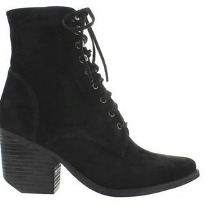 Jeffrey Campbell Elmcrom Lace Up Booties Ankle Boots Size Oiled Suede 10